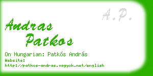 andras patkos business card