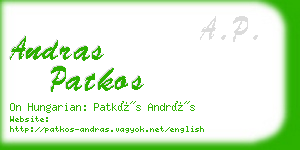 andras patkos business card